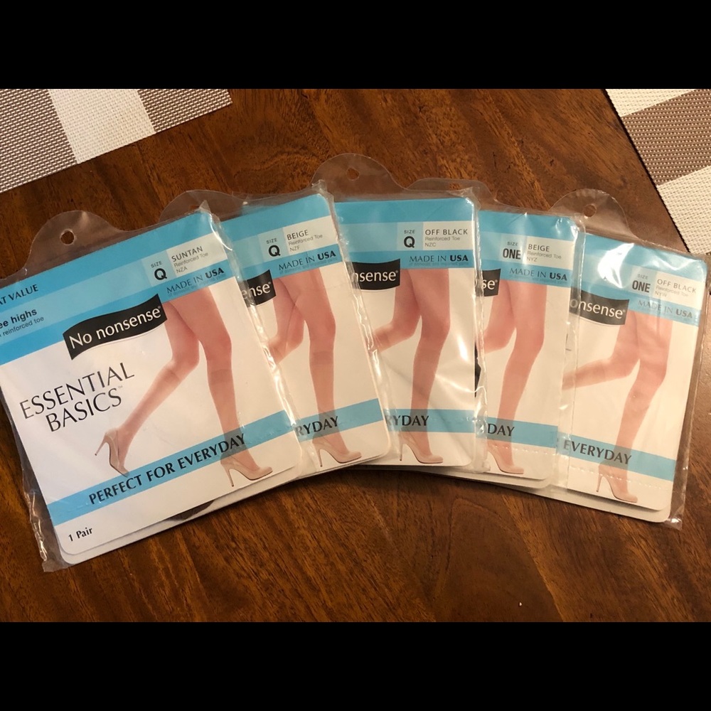 No Nonsense Essential Basics Knee Highs (5) NEW